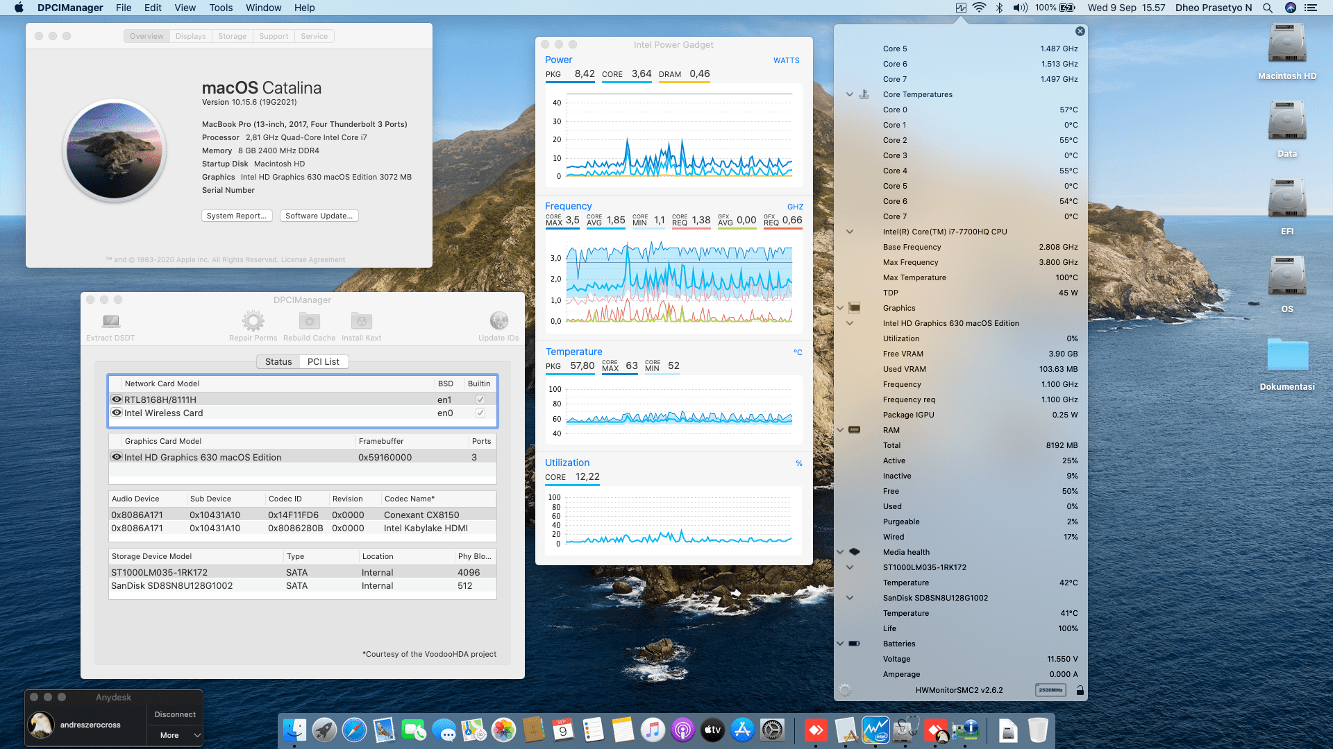 Success Hackintosh macOS Catalina 10.15.6 Build 19G2021 in Asus N580VD-FY001T
